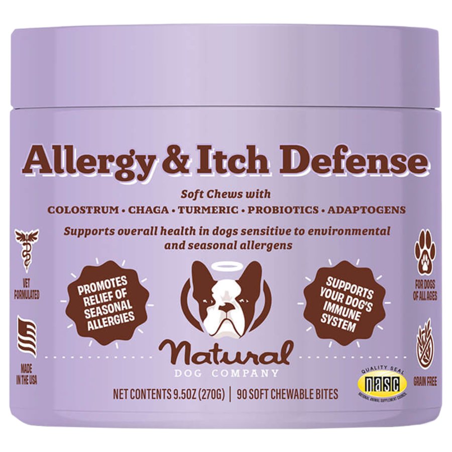 Natural Dog Company Allergy & Itch Defense Chews Supplement for Dogs 90 Count