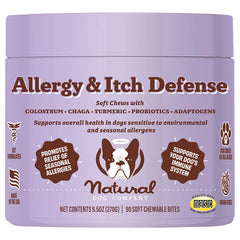 Natural Dog Company Allergy & Itch Defense Chews Supplement for Dogs 90 Count