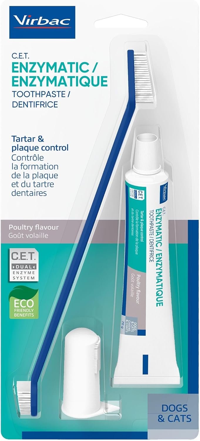 Virbac C.E.T. Enzymatic Dog & Cat Dental Kit Poultry Flavor