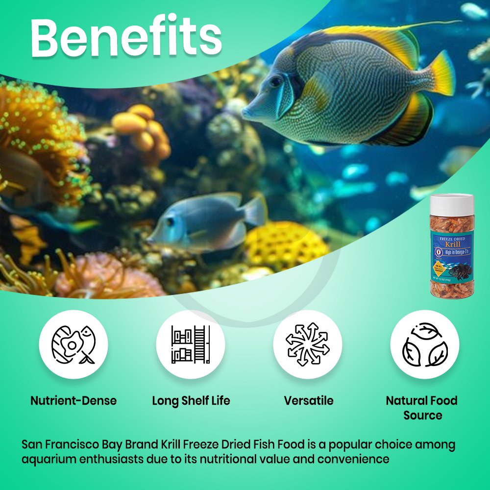 San Francisco Bay Brand Krill Freeze-Dried Fish Food 0.5-oz, Kwik Pets