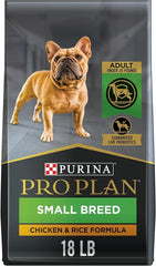 Purina Pro Plan Adult Small Breed Dry Dog Food Chicken & Rice Formula 18-lb
