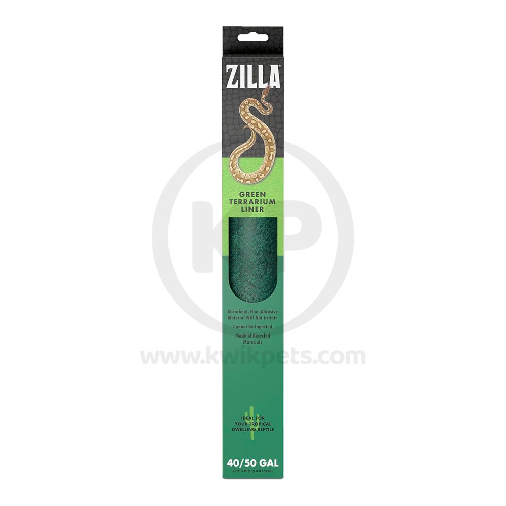 Zilla Reptile Terrarium Liners Green, 30Br/40Br/50/65 gal, Zilla