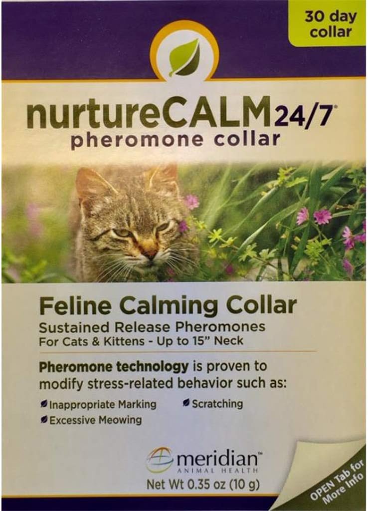 NurtureCalm 24/7 Pheromone Calming Collar for Cats & Kittens Up to 15-in Neck