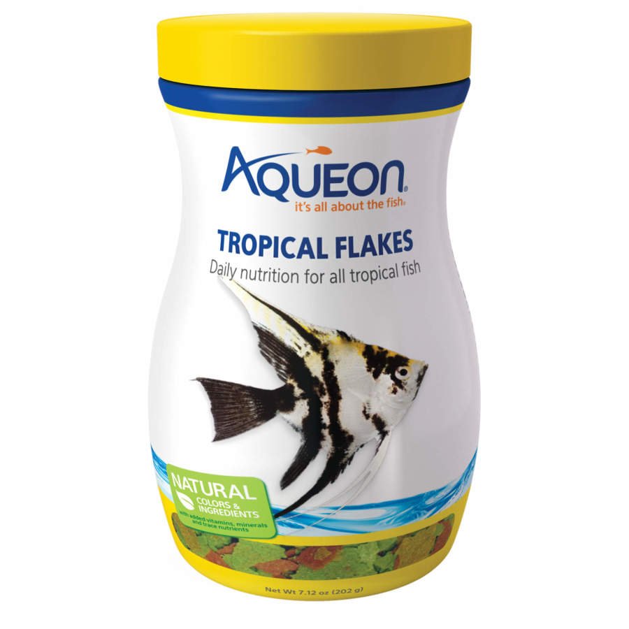 Aqueon Tropical Flakes Fish Food 7.12-oz, Kwik Pets