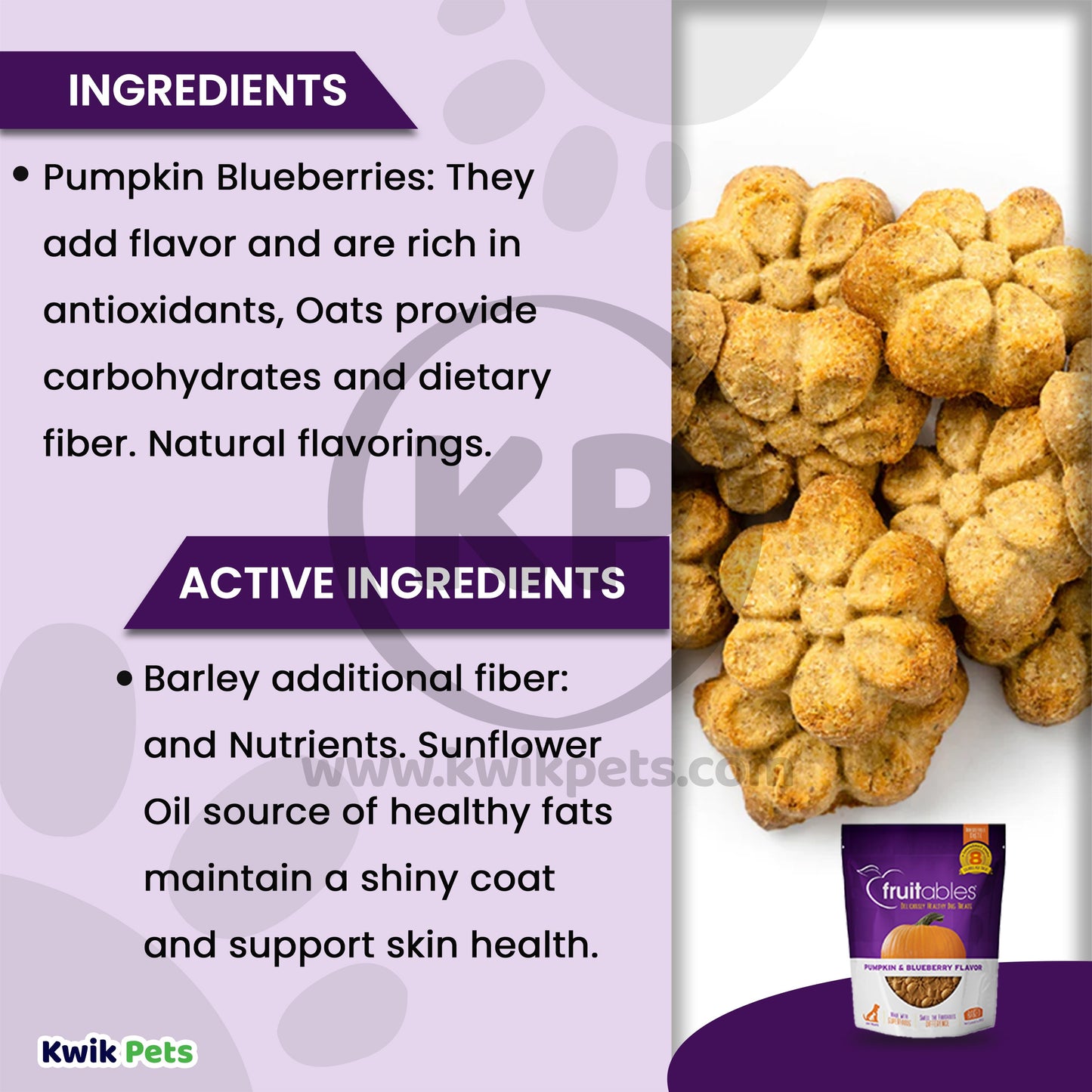 Fruitables All Natural Baked Crunchy Pumpkin Blueberry Baked 7oz, Fruitables