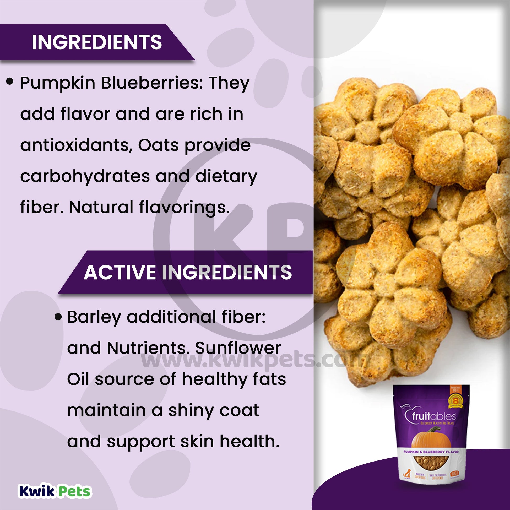 Fruitables All Natural Baked Crunchy Pumpkin Blueberry Baked 7oz, Fruitables