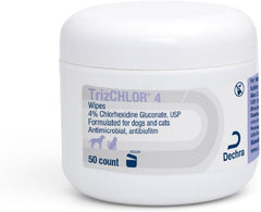 Dechra TrizCHLOR 4 Wipes for Dogs & Cats 50 Count