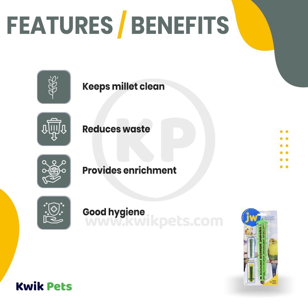 Features & Benefits of JW Pet Insight Millet Spray Holder for Birds