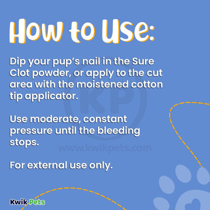 How to Use Image of Bio Groom Sure Clot Fast Acting Styptic Powder 0.5-oz