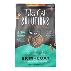 Tiki Pets Cat Solutions Skin & Coat Grain-Free Dry Cat Food Salmon & Herring 2.8-lb
