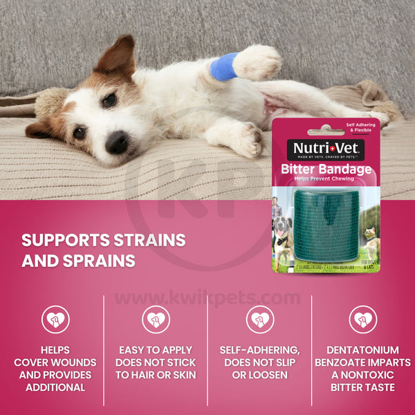 Nutri-Vet 2 inches Assorted Bitter Bandage, Nutri-Vet