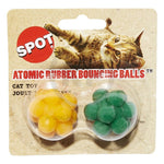 Ethical Pet Spot Atomic Rubber Bouncing Ball Cat Toy Assorted 2 Count