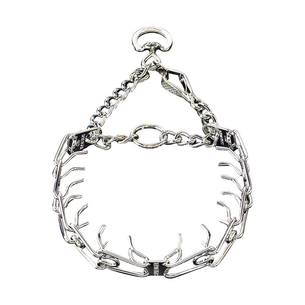 Herm Sprenger Pet Supply Imports Dog Prong Training Collar with Quick Release Snap 21-in Neck 3.0-mm Wide, Kwik Pets