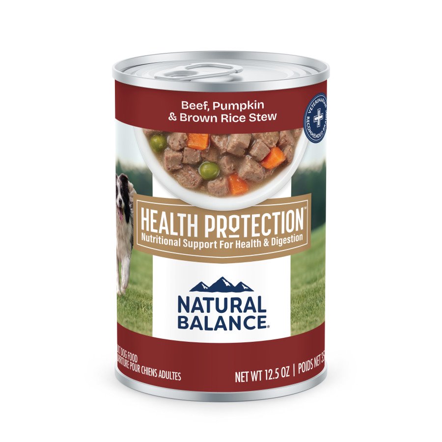 Natural Balance Health Protection Adult Wet Dog Food Beef, Pumpkin & Brown Rice Stew 12.5-oz