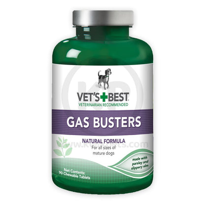 Vet's Best Gas Busters Chewable Tablets Digestive Supplement For Dogs, 90 Ct, Vet's Best