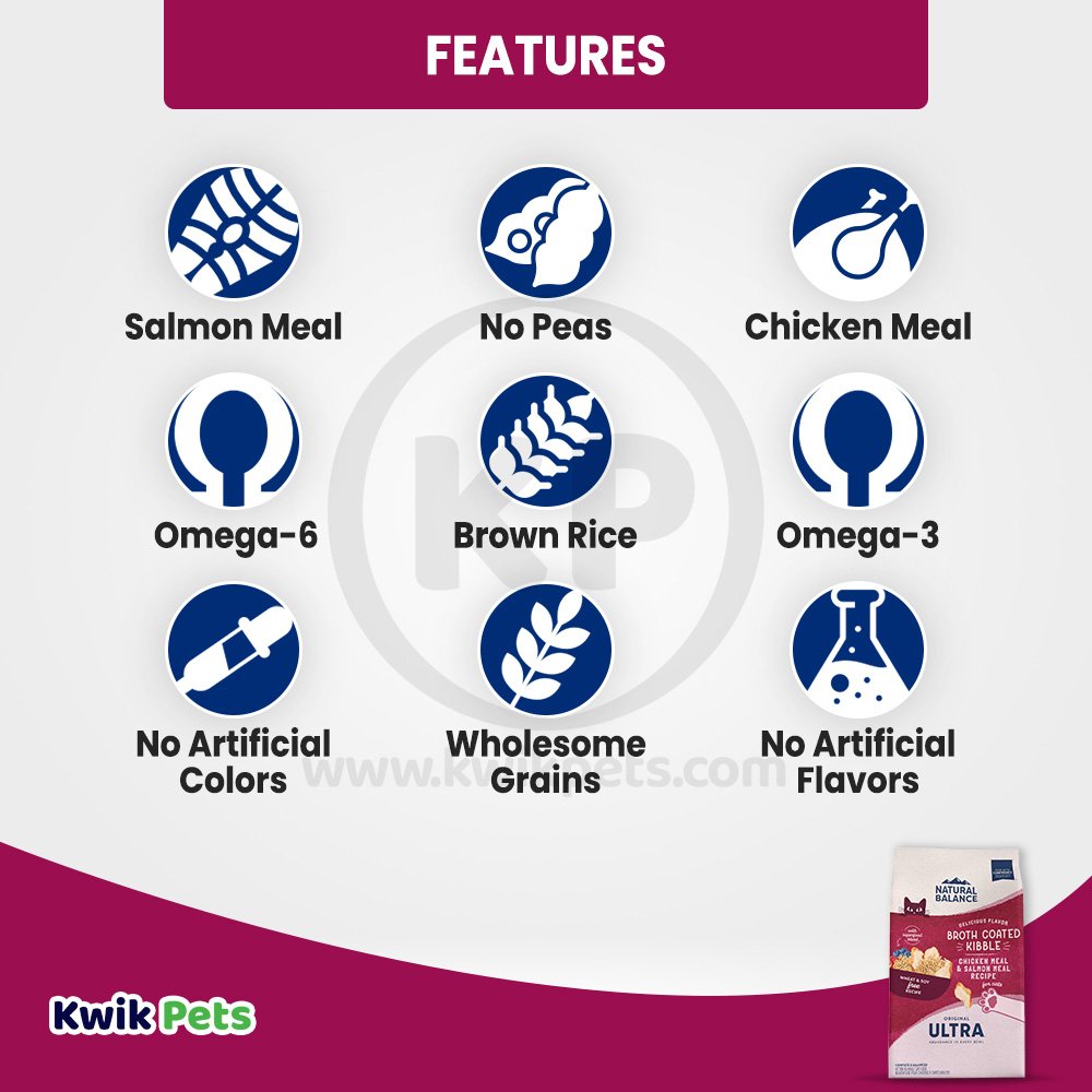 Features of Natural Balance Broth Coated Dry Cat Food