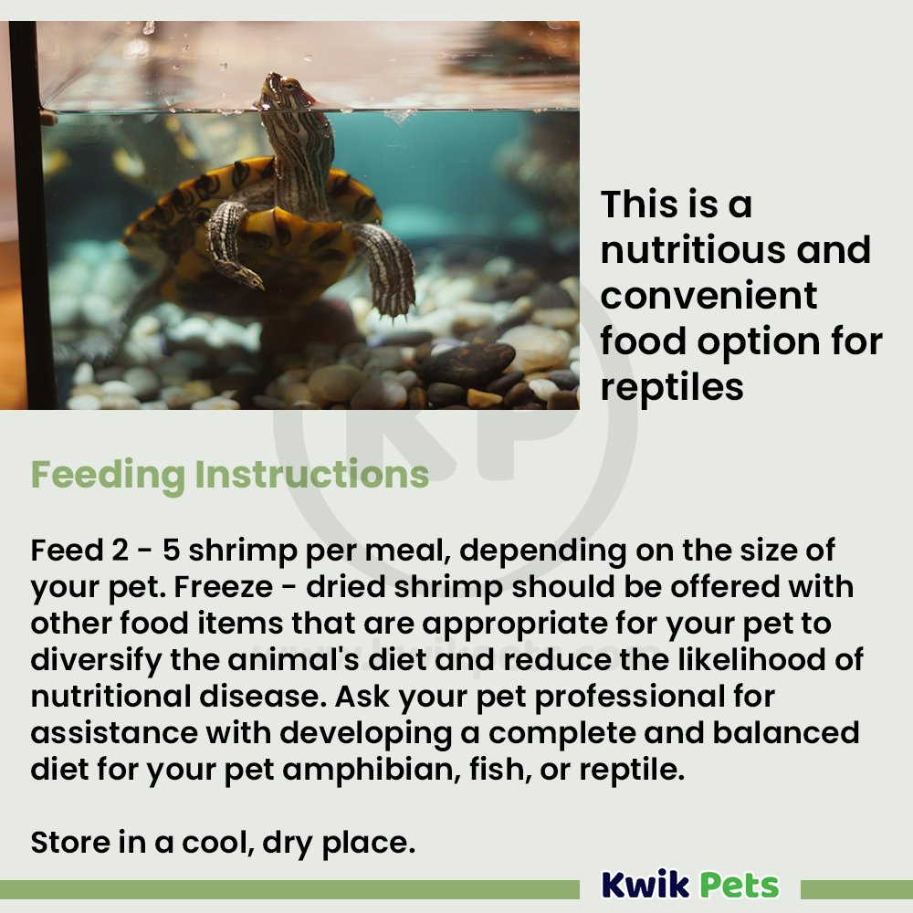 Fluker's Freeze-Dried River Shrimp Reptile Food 1-oz, Kwik Pets