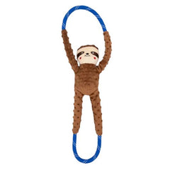 ZippyPaws Sloth RopeTugz Plush & Rope Dog Toy Brown Medium/Large