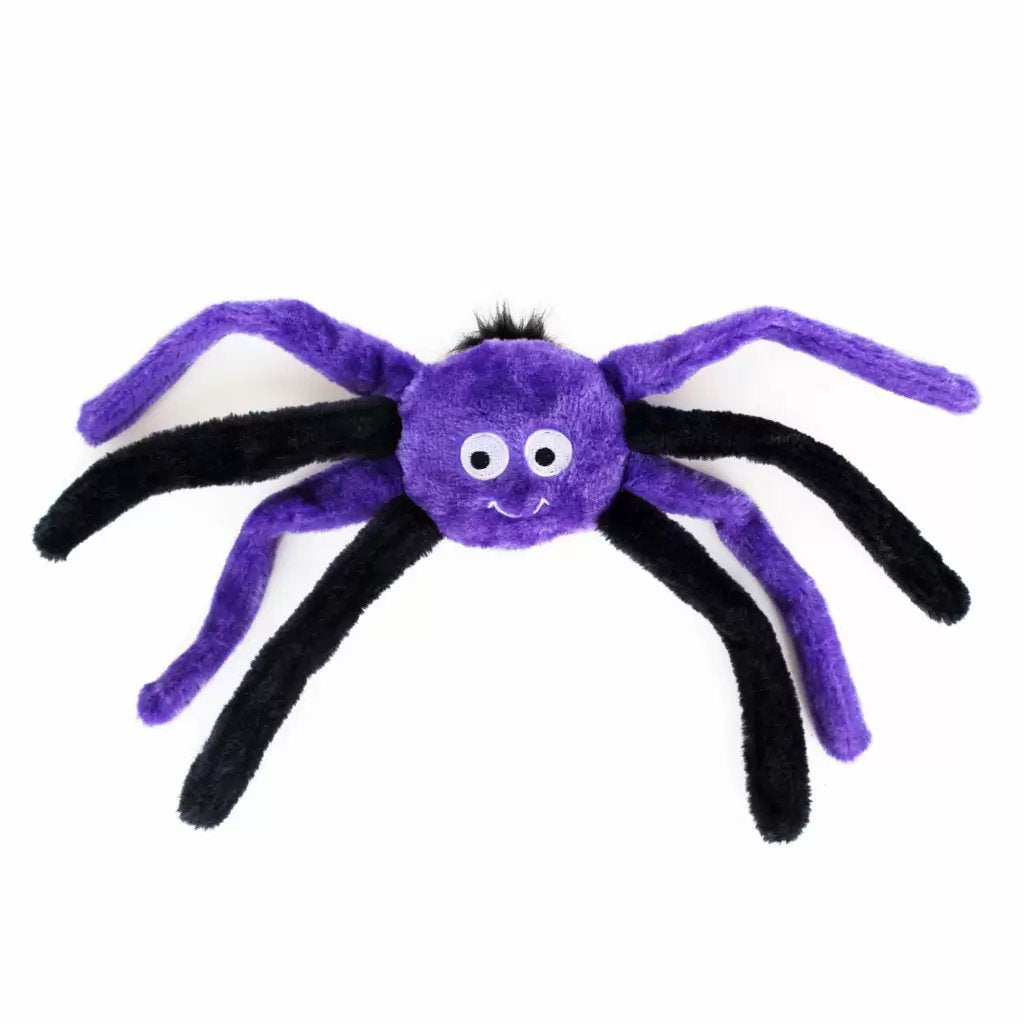 ZippyPaws Spiderz Halloween Crinkle Plush Dog Toy Small Purple
