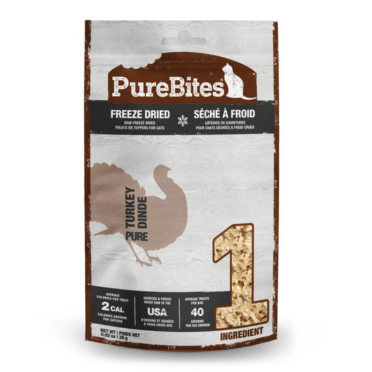 PureBites Freeze-Dried Cat Treats Turkey Breast, 0.92 oz, PureBites