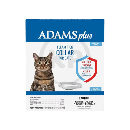 Adams Plus Flea & Tick Collar for Cats 1 pk, Adams