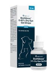 VetOne BioHAnce 0.40% Dry Eye Gel Drops for Dogs & Cats 10 ml
