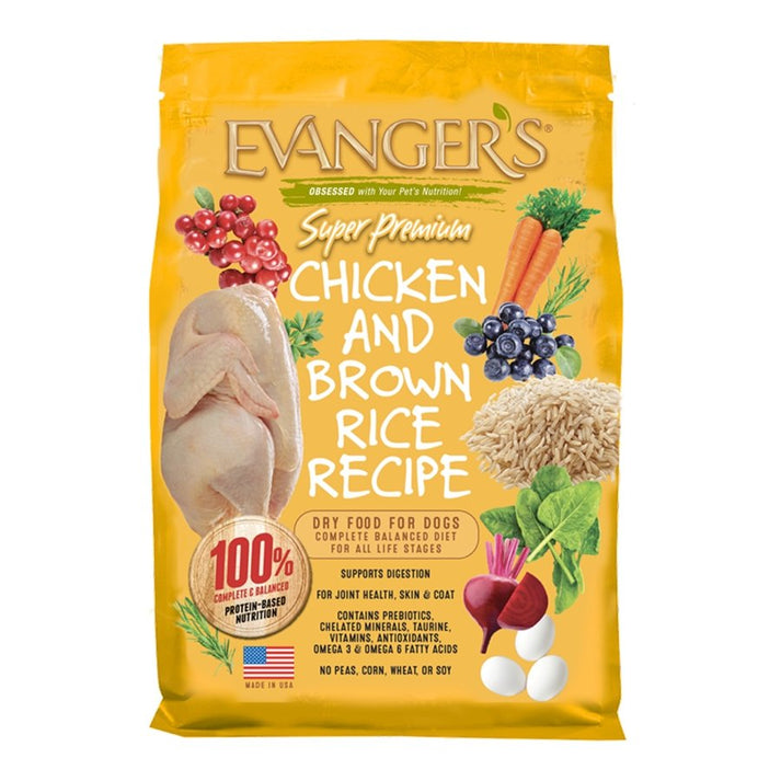 Evanger's Super Premium Dry Dog Food Chicken & Brown Rice Recipe 4.4-lb