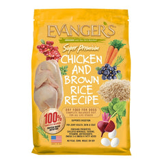Evanger’s Super Premium Dry Dog Food Chicken & Brown Rice Recipe 4.4-lb