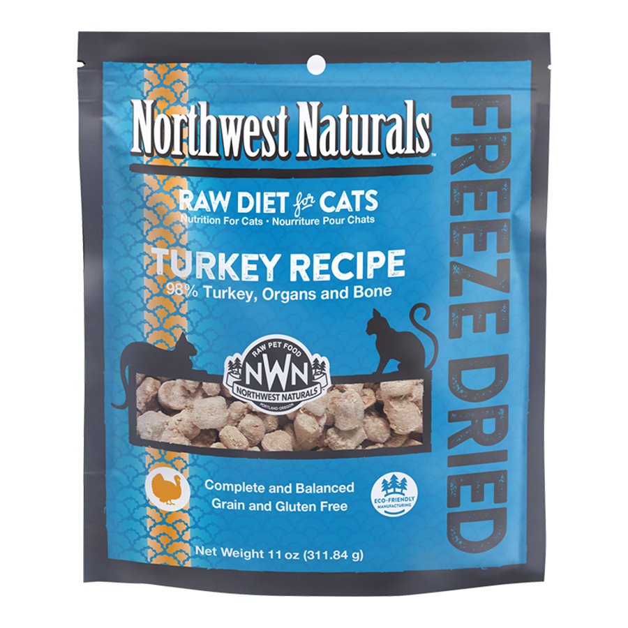 Northwest Naturals Freeze Dried Raw Diet Cat Food Turkey Recipe