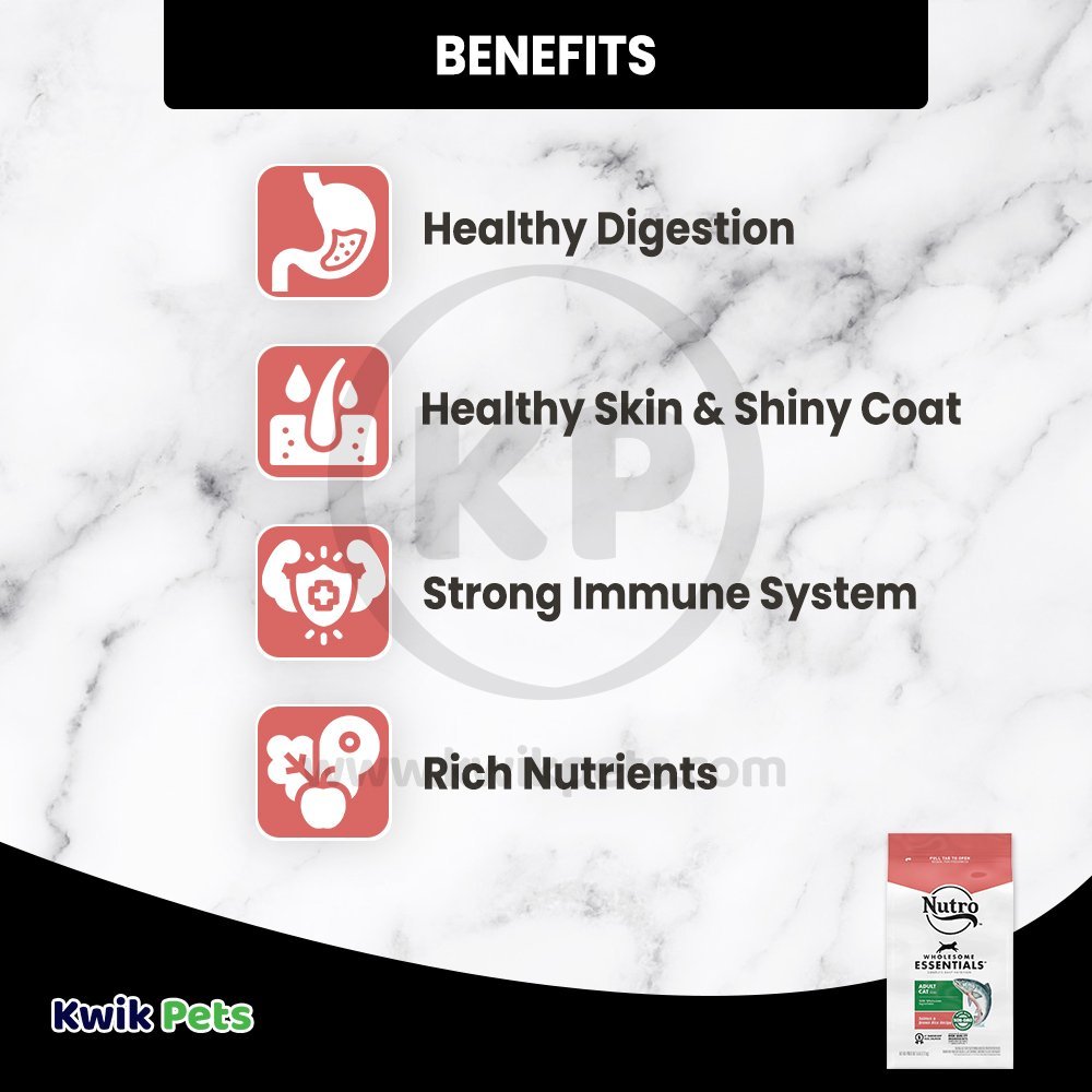 Benefits of Nutro Salmon & Brown Rice Adult Dry Cat Food 5-lb