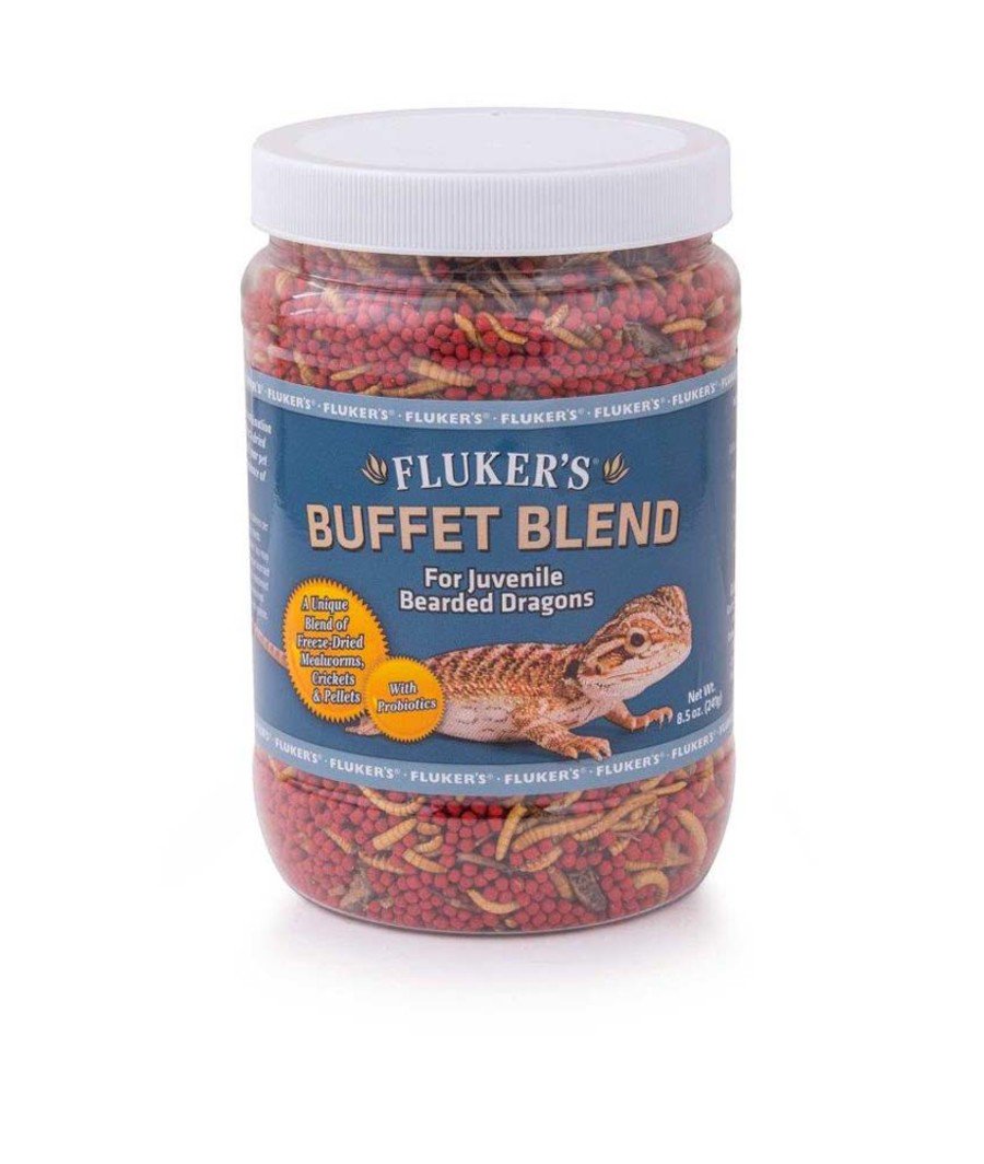 Fluker's Buffet Blend Juvenile Bearded Dragon Formula Freeze Dried Food 8.5-oz, Kwik Pets