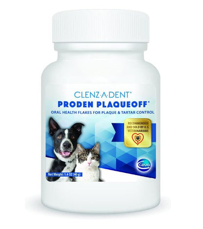 Ceva Clenz-a-dent ProDen PlaqueOff Oral Health Flakes for Dogs & Cats 1.4-oz