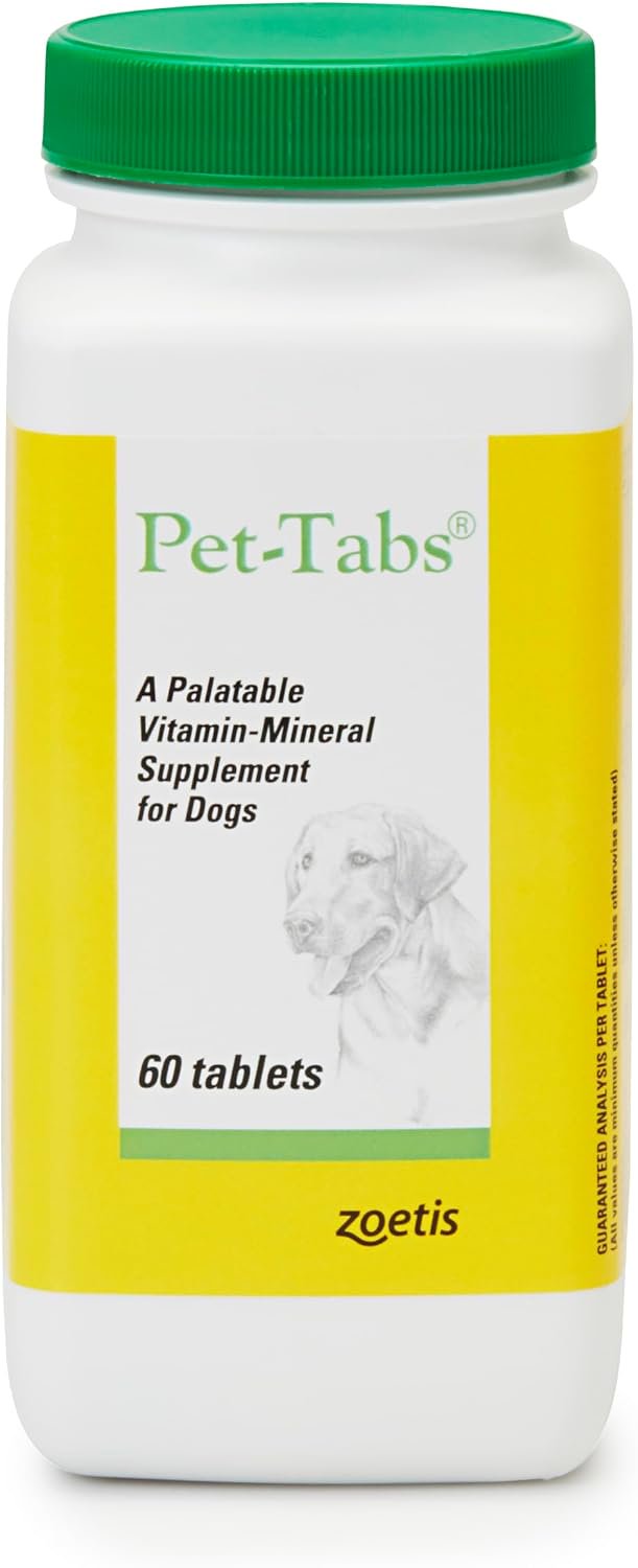 Zoetis Pet-Tabs Palatable Vitamin-Mineral Supplement for Dogs 60 Count