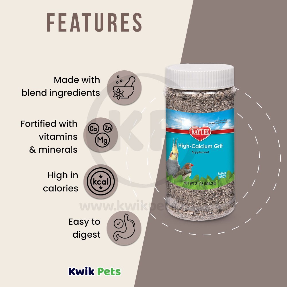 Kaytee Forti-Diet Pro Health Small Bird Hi Calorie Grit Jar 21oz, Kaytee