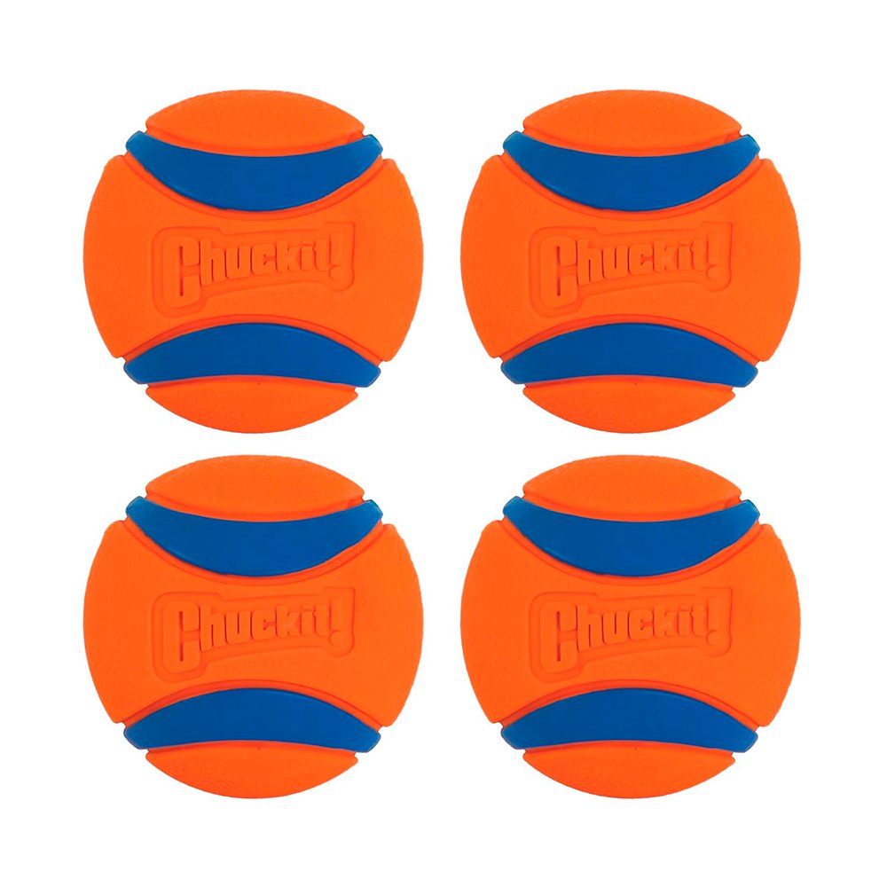 Chuckit! Ultra Ball Dog Toy Blue/Orange Medium 2 Pack of 2 Count, Kwik Pets