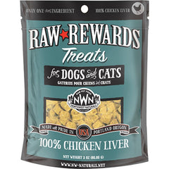 Northwest Naturals Raw Rewards Freeze Dried Dog & Cat Treats Chicken Liver 3-oz