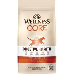 Wellness CORE+ Digestive Health Wholesome Grains Adult Dry Cat Food Chicken & Rice Recipe 5-lb
