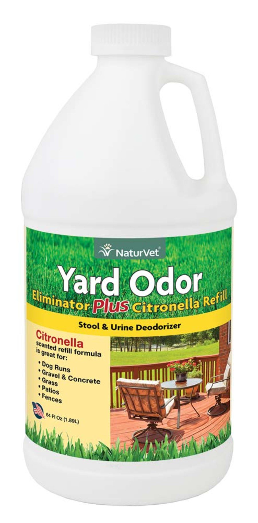 NaturVet Yard Odor Eliminator Plus Citronella Refill Spray 1-gal