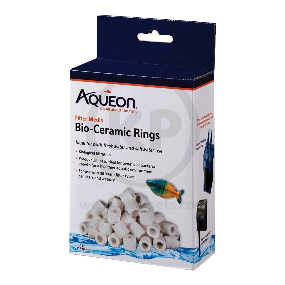 Aqueon Bio-Ceramic Rings Fish Filter Media 1-lb
