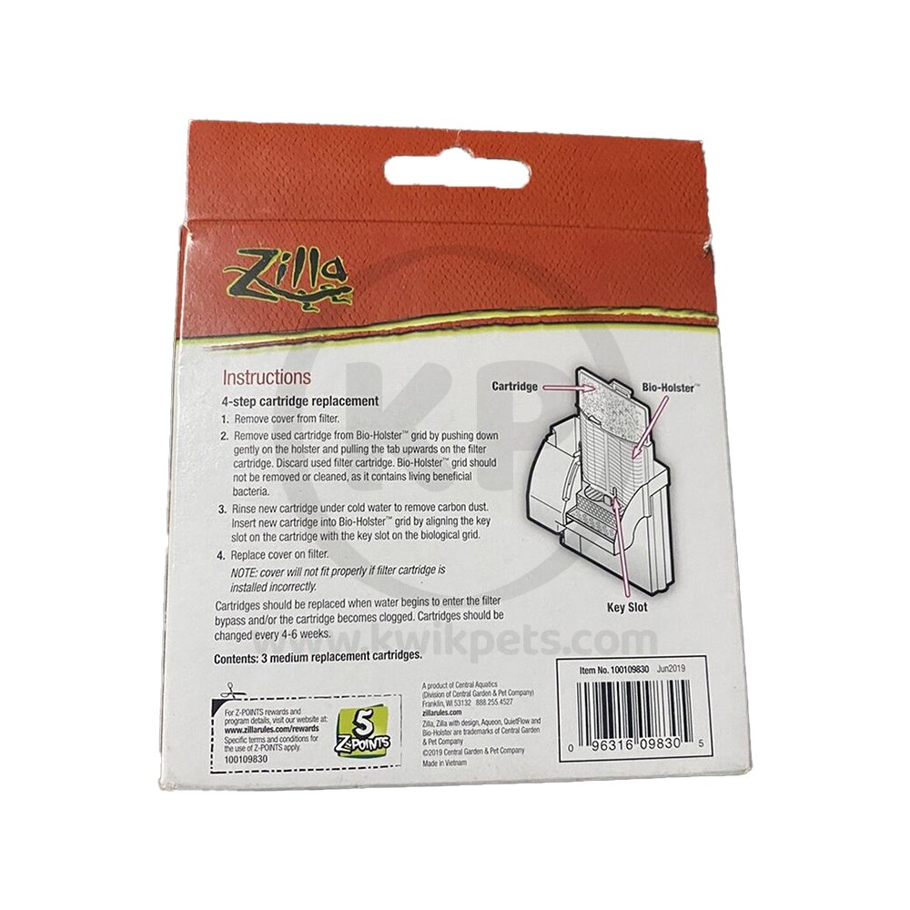 Zilla Replacement Filter Cartridges Large, Zilla