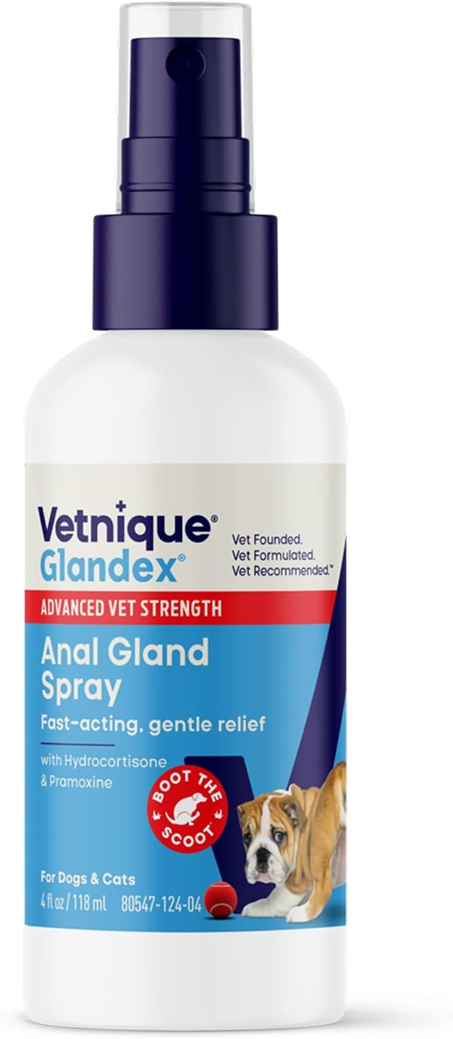 Vetnique Glandex Anal Gland Anti Medicated Spray for Dogs & Cats 4-oz