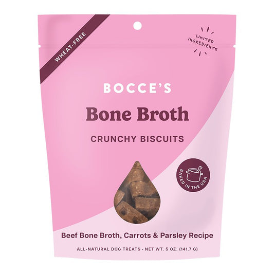 Bocce's Bakery Dog Biscuits Bone Broth 5-oz, Bocce's Bakery