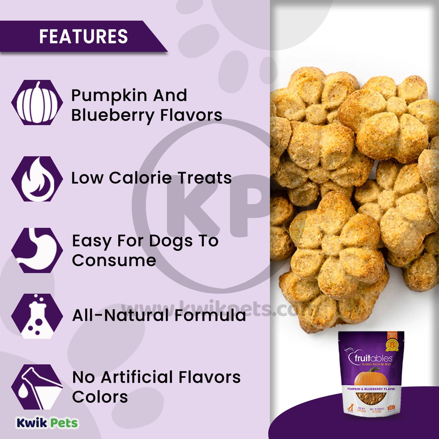 Fruitables All Natural Baked Crunchy Pumpkin Blueberry Baked 7oz, Fruitables