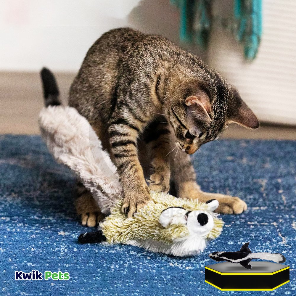 Spot Flippin' Skinneeez Electronic Cat Toy Racoon, 15 inches
