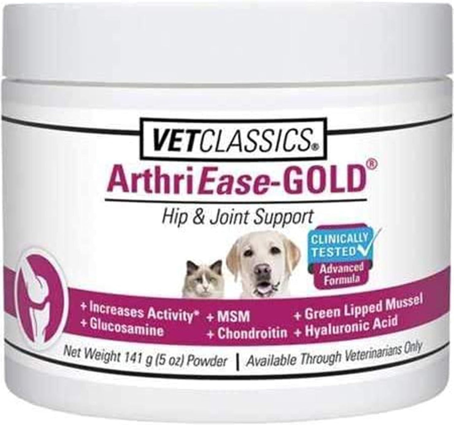 VetClassics ArthriEase-GOLD Hip & Joint Support Powder Dog & Cat Supplement 5-oz