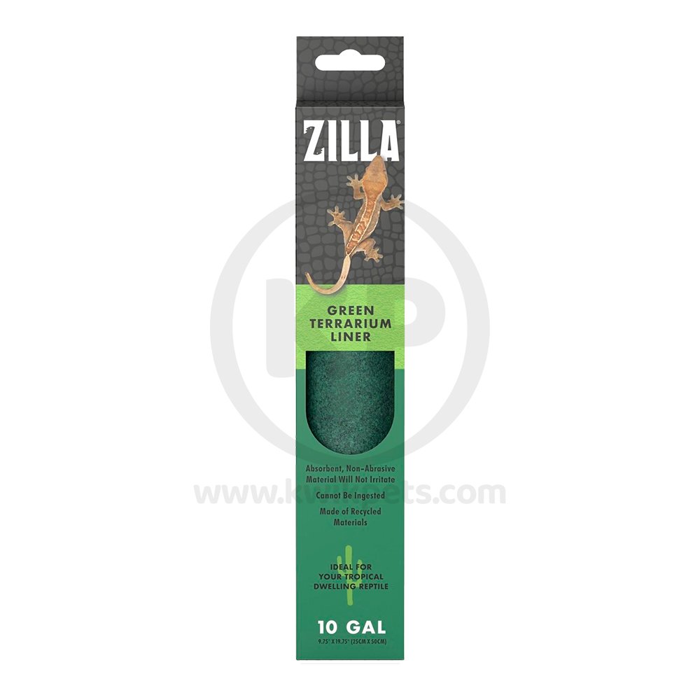 Zilla Reptile Terrarium Liners Green, 10/20X gal, Zilla