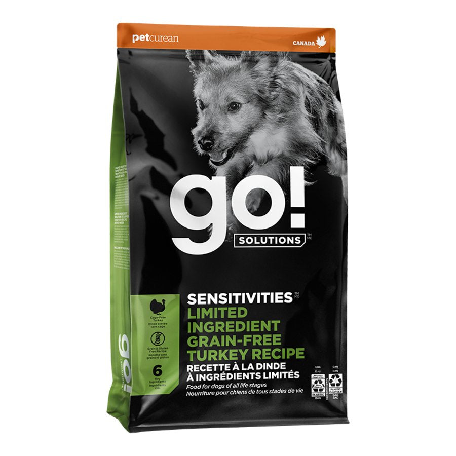 Petcurean Go! Solutions Sensitivities Limited Ingredient Grain-Free Dry Dog Food Turkey 3.5-lb, Kwik Pets