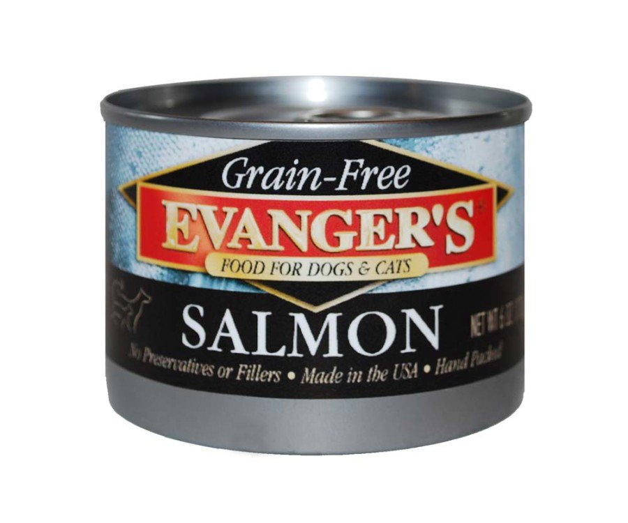 Evanger's Grain-Free Canned Dog & Cat Food Salmon 6-oz, Kwik Pets