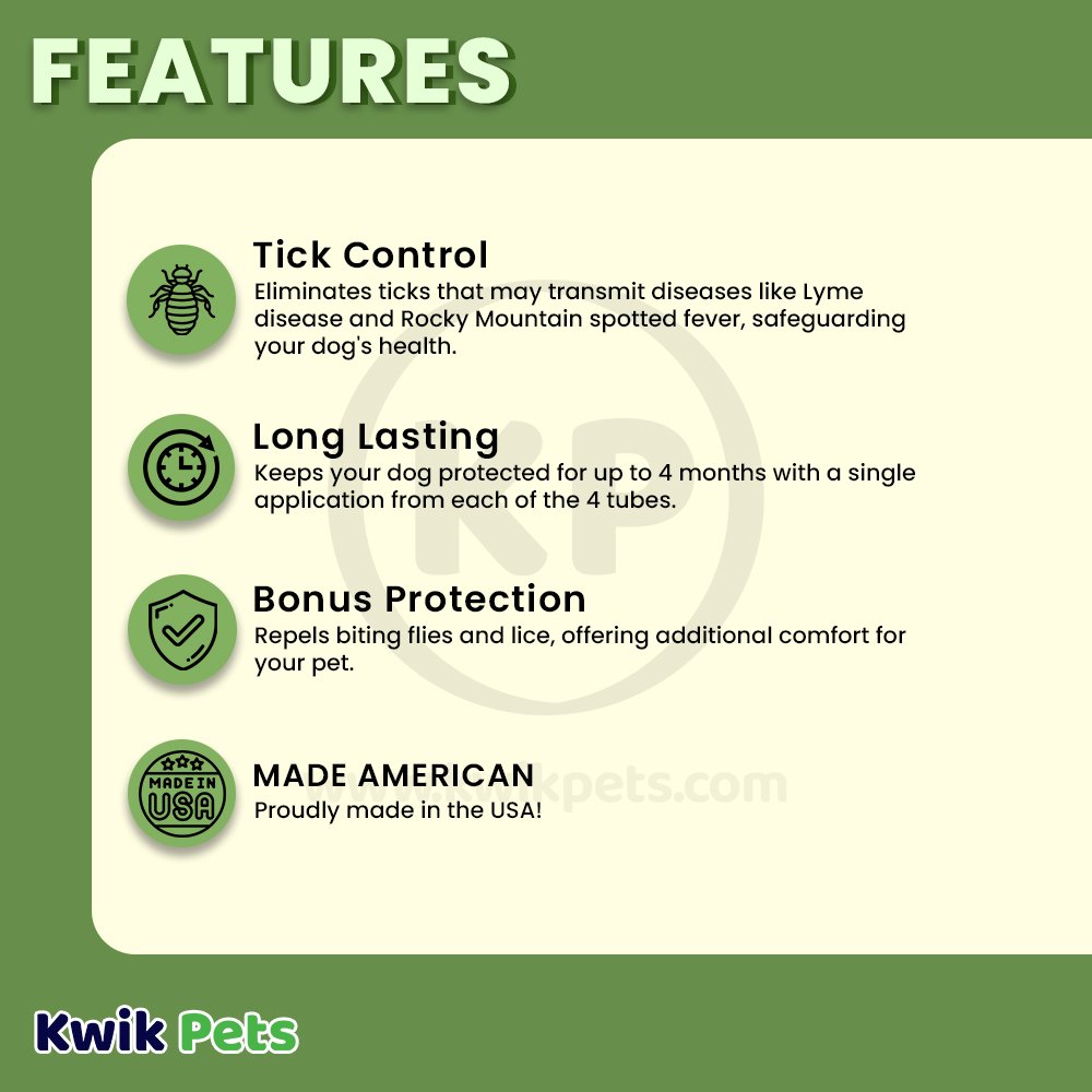 Features of Vetality Avantect II Flea & Tick for Extra Large Dogs 4-Count 0.648-oz