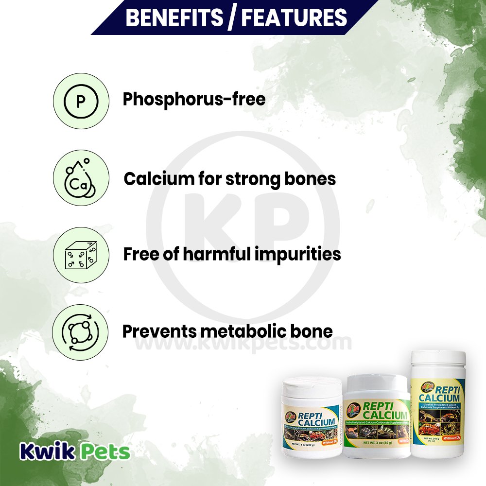 Benefits of Zoo Med Repti Calcium with Vitamin D3 3 oz